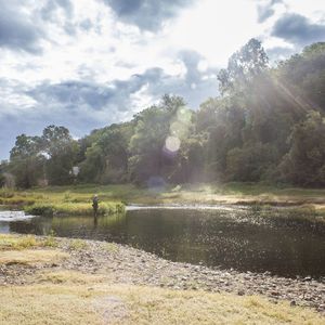 Catch a walleye while fishing in the stream at Spavinaw Area at Grand Lake State Park. Photo by Lori Duckworth.