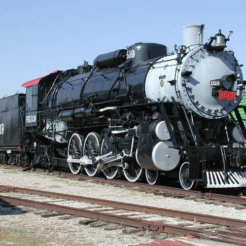 The Frisco 1519 steam engine is on display at the Railroad Museum of Oklahoma in Enid.