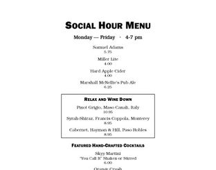 View Daily Grill Happy Hour Menu