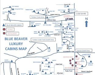 Blue Beaver Cabin Map