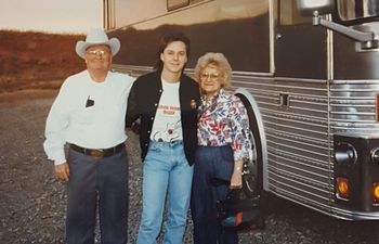 Bryan White and his grandparents in Clinton, OK in 1995