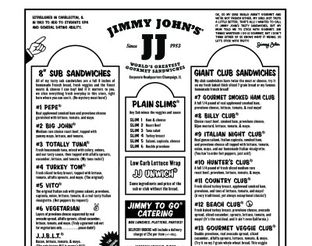 View Jimmy John's Menu