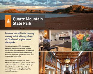 Group event brochure for Quartz Mountain Lodge.