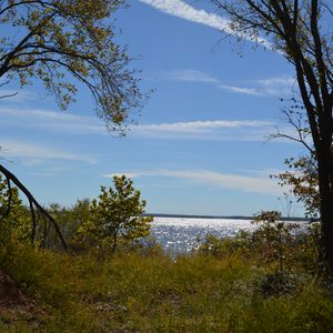 The nature trail provides beautiful views of Grand Lake.