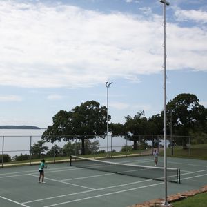 Grab your rackets and play a lakeside round of tennis at Sequoyah State Park.