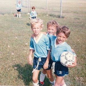Ryan Tedder, on the left, at 7 or 8 years old with soccer teammates in Tulsa.