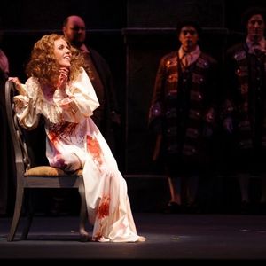 Sarah Coburn performing in the Tulsa Opera's production of Lucia di Lammermoor