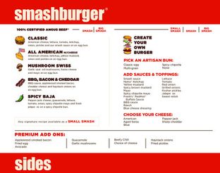 View Smashburger Menu