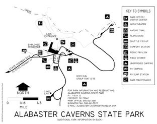 Alabaster Caverns State Park Map