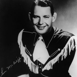 Signed portrait of Leon McAuliffe
