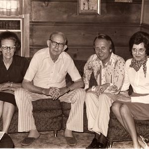 Albert & Goldie Brumley (left) with James and Mim Blackwood (right) in the mid-1970's