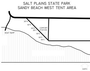 View the Salt Plains Sandy Beach West Tent Area map.