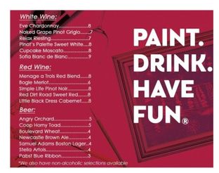 Pinot's Palette - Bricktown Bar Menu