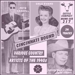 Album cover for Cincinnati Bound, Various Country Artists of the 1940's featuring Leon McAuliffe and other Majestic Label artists