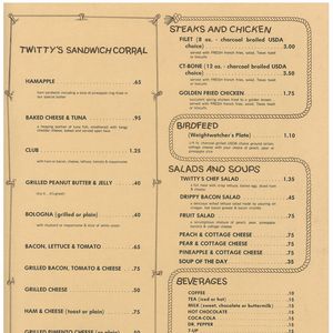 Specialty sandwiches were served at Twitty Burger in addition to the famous hamburger.