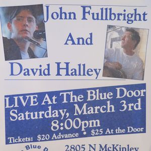 John Fullbright flyer on the wall at The Blue Door