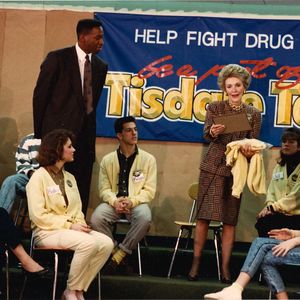 In promotion of her "Just Say No" campaign, Nancy Reagan visited Thomas Carr Howe High School in Indianapolis, IN to support Wayman Tisdale's anti-drug program "Tisdale's Team" in 1988. 