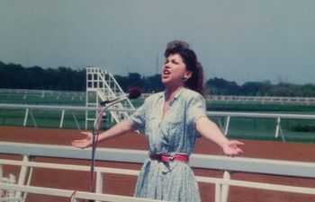 Jody Miller performs the National Anthem at Remington Park in Oklahoma City. Jody served as "The Official Voice of Remington Park" in the 1980's.