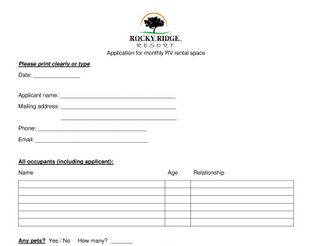 View Monthly Stay Application