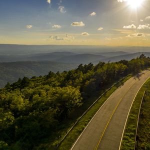 Drive along the Talimena National Scenic Byway to reach Talimena State Park in Talihina. Photo by Shane Bevel.