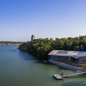 Be amazed by the exceptional views from the modern Lake Murray State Park Nature Center. Photo by Shane Bevel.