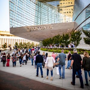 Crowds gather for a show at the BOK Center.